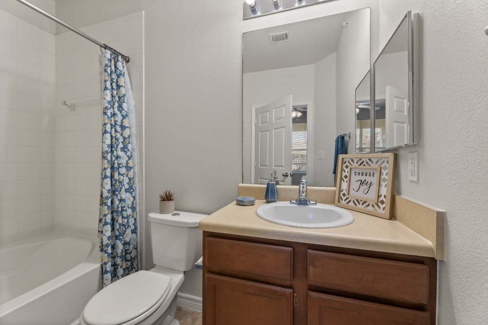 View of a bathroom at Costa Ibiza in Houston, Texas