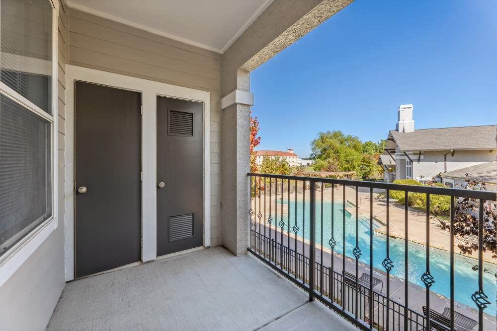 Patio of an apartment at Costa Ibiza in Houston, Texas