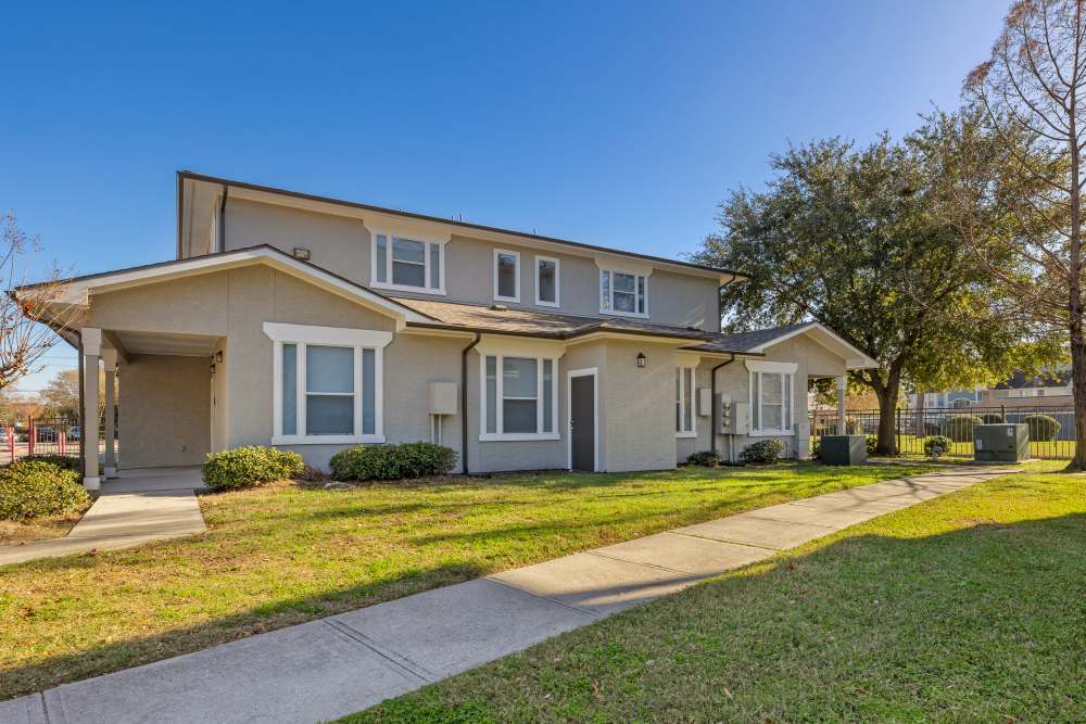 Beautiful exterior view of the apartments at Costa Ibiza in Houston, Texas