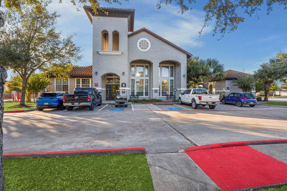 Leasing office at Casa Brazoria in Clute, Texas