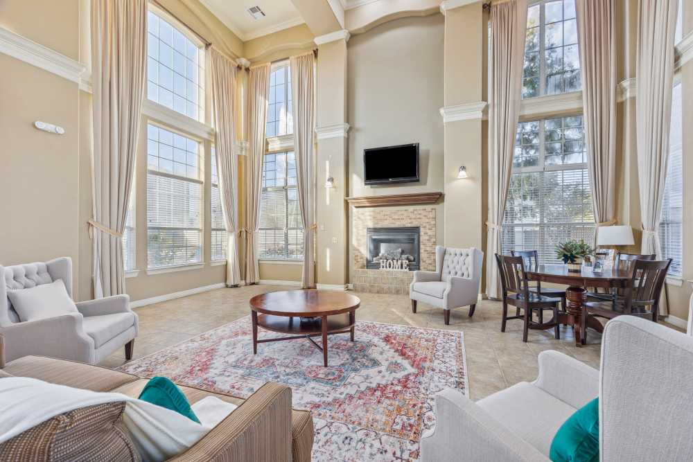 A view of the clubhouse at Casa Brazoria in Clute, Texas