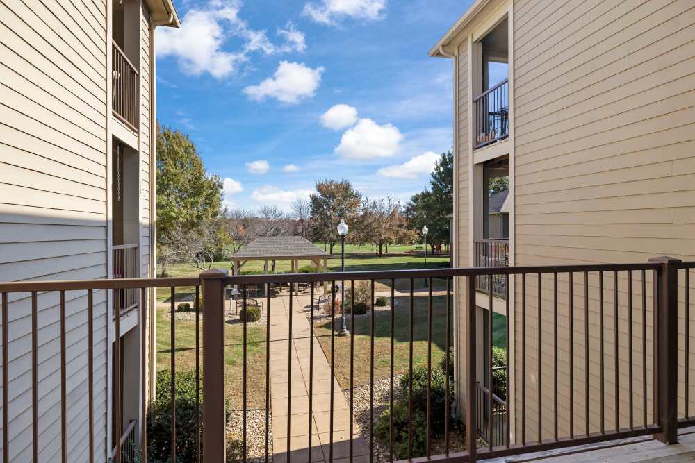 View of a community from balcony at Villas At Copper Leaf in Nixa,Missouri