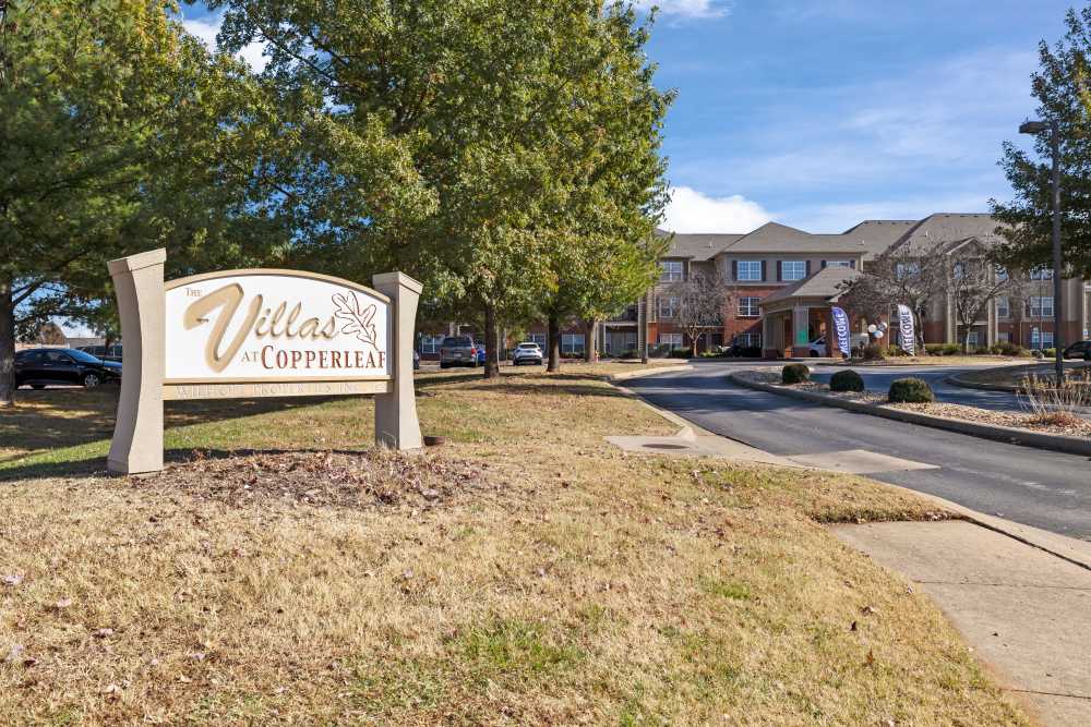 Property signage at Villas At Copper Leaf in Nixa,Missouri