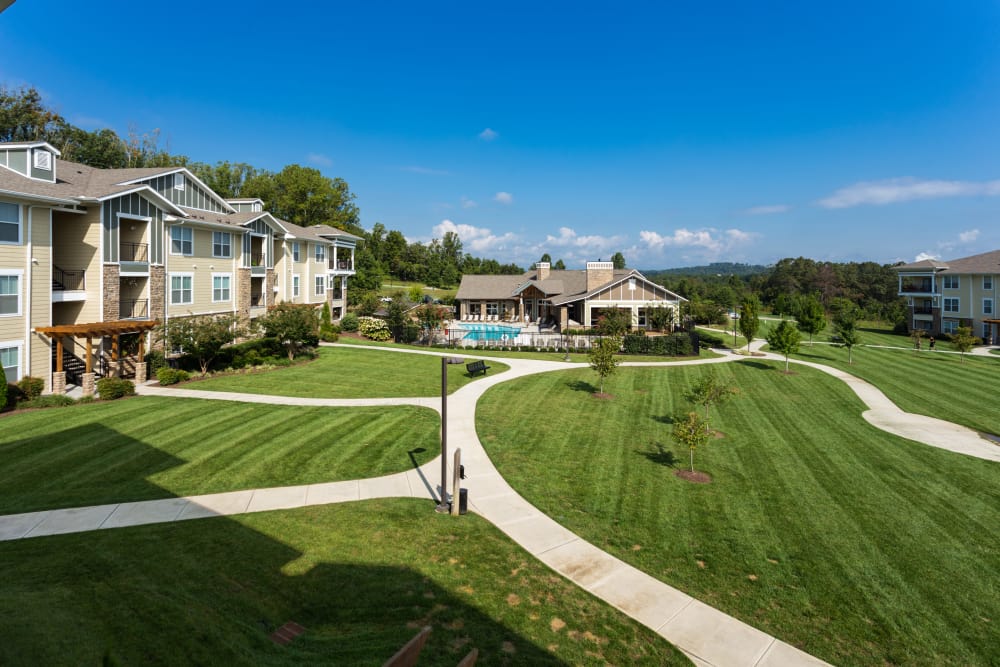 Outstanding landscaping at The Preserve at Hardin Valley in Knoxville, Tennessee