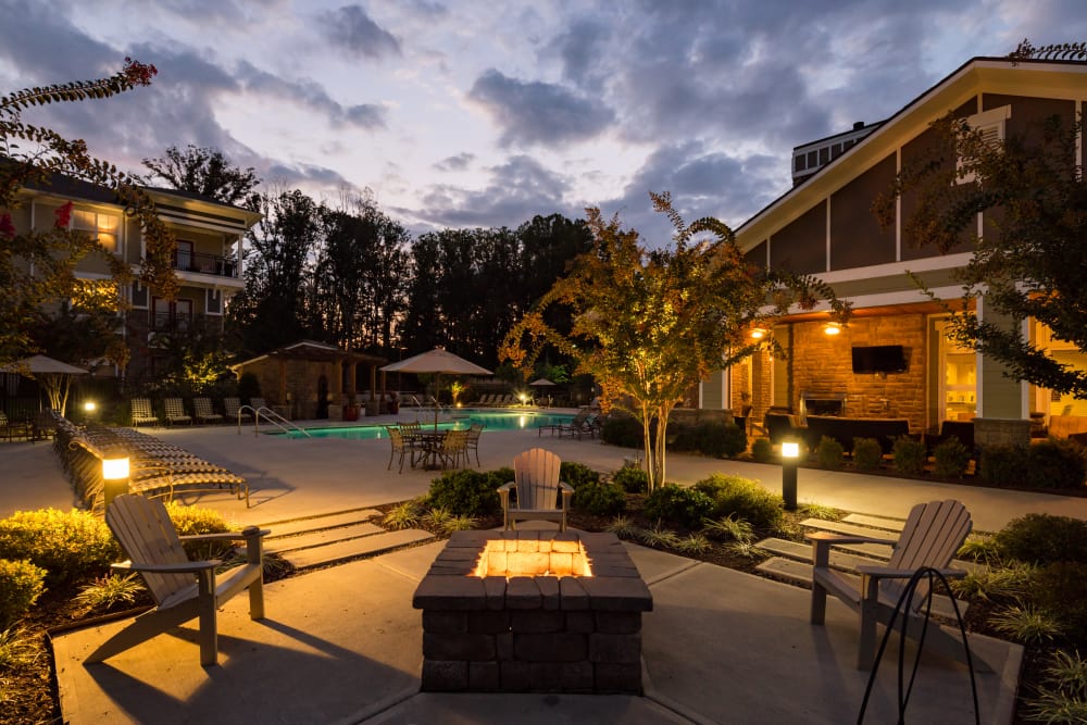 Fire pit area at The Preserve at Hardin Valley in Knoxville, Tennessee