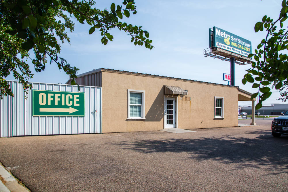 Office entrance at Metro Self Storage in Amarillo