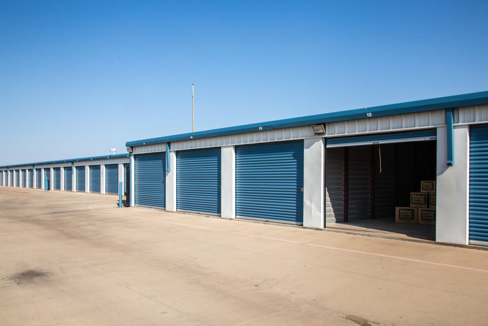 Open outdoors unit at Metro Self Storage in Amarillo, Texas