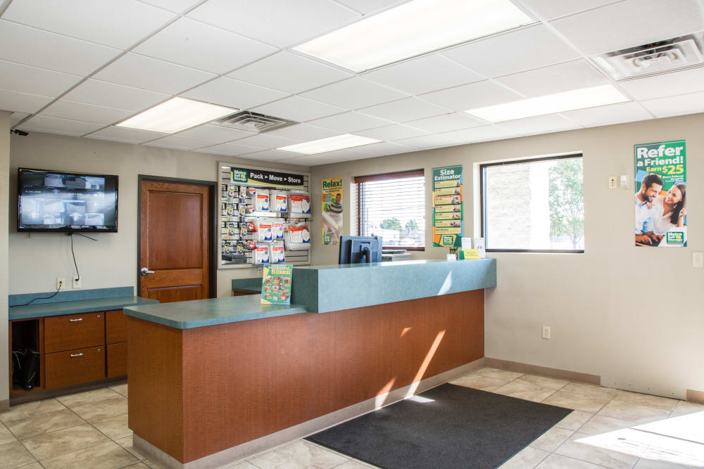 Office interior at Metro Self Storage in Amarillo, Texas