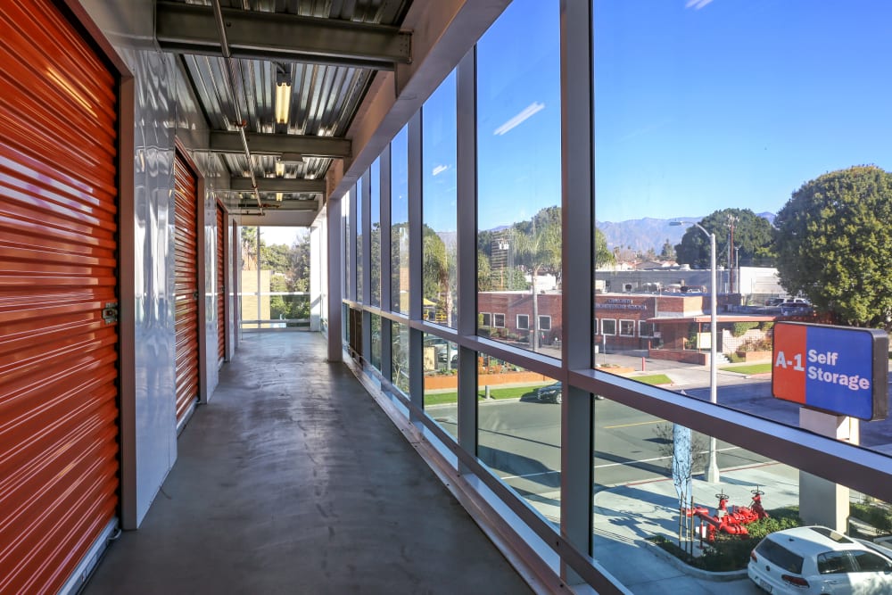 Large windows at A-1 Self Storage in Alhambra, California