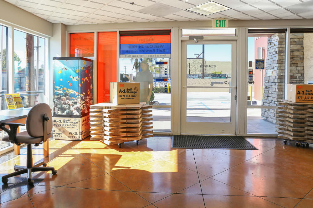 The office at A-1 Self Storage in North Hollywood, California