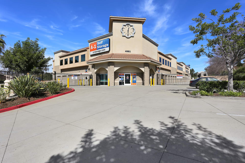 The front entrance to A-1 Self Storage in La Mesa, California