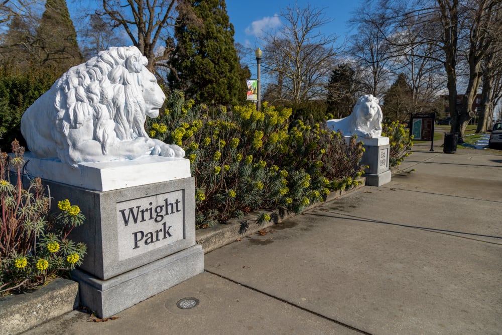 Sign for Wright Park at Merrill Gardens at Wright Park in Tacoma, Washington