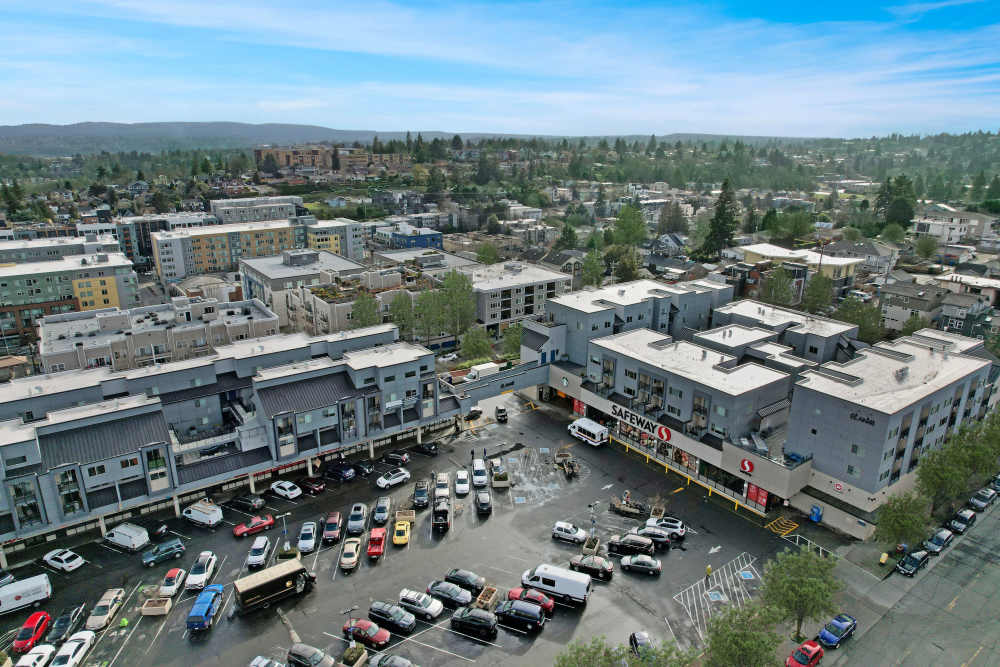Aerial view of community area at Elan 41 Apartments in Seattle, Washington