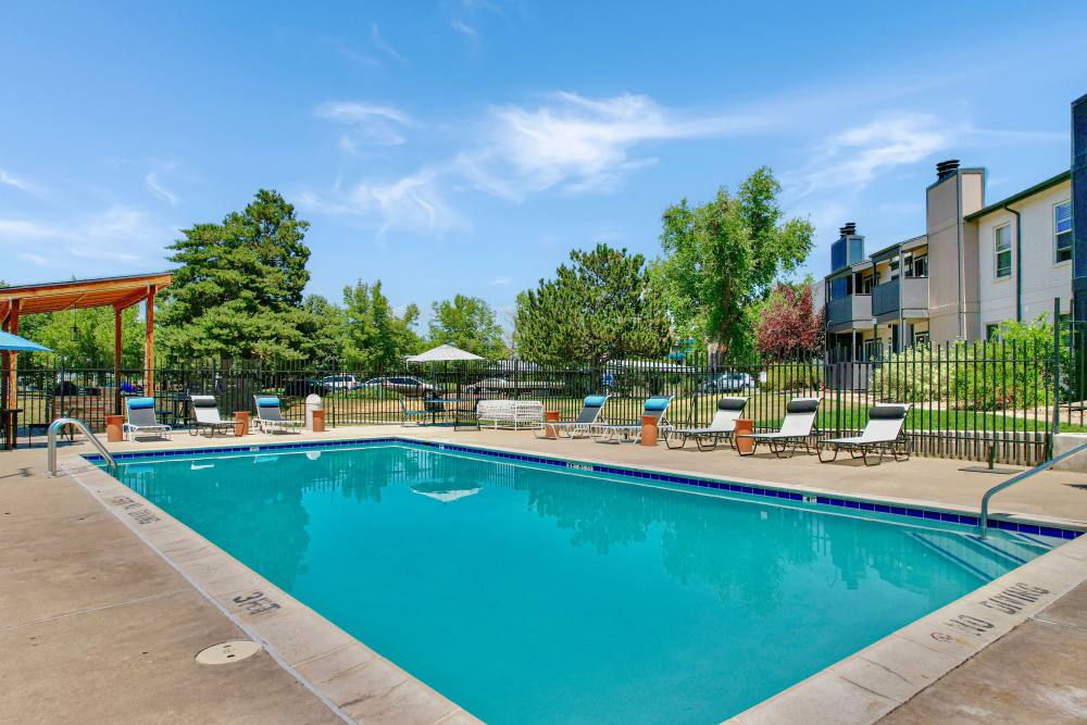 Serene pool at Ascent at Havana in Denver, Colorado