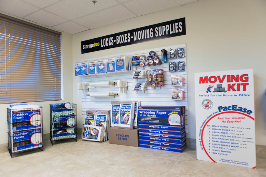 Moving supplies at StorageOne Maryland Pkwy & Tropicana in Las Vegas, Nevada