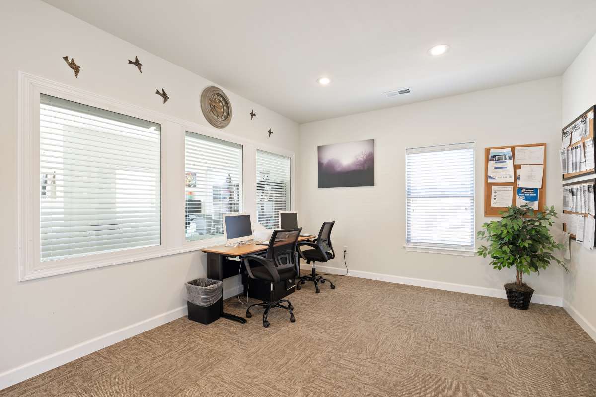 Business center with computers</p> at Harbor West Villas in Warsaw, Missouri