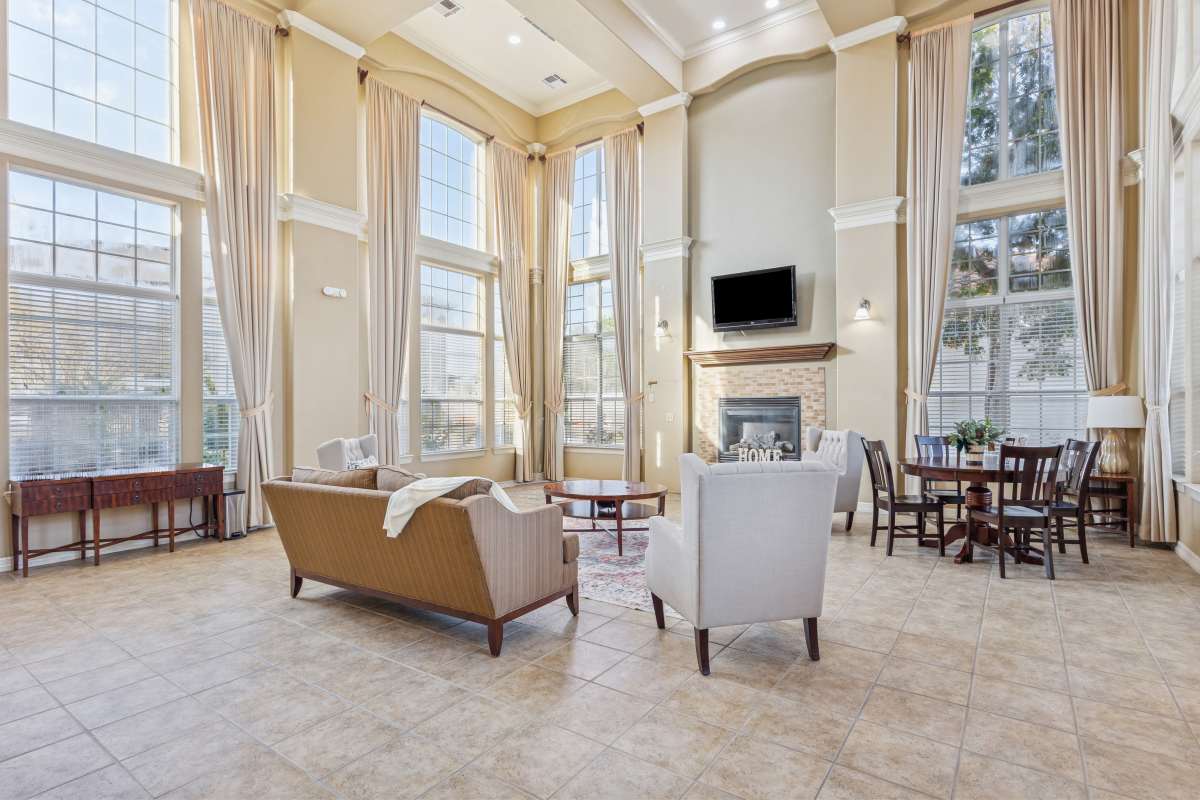  Resident playing with her dog at Costa Verde in Clute, Texas       