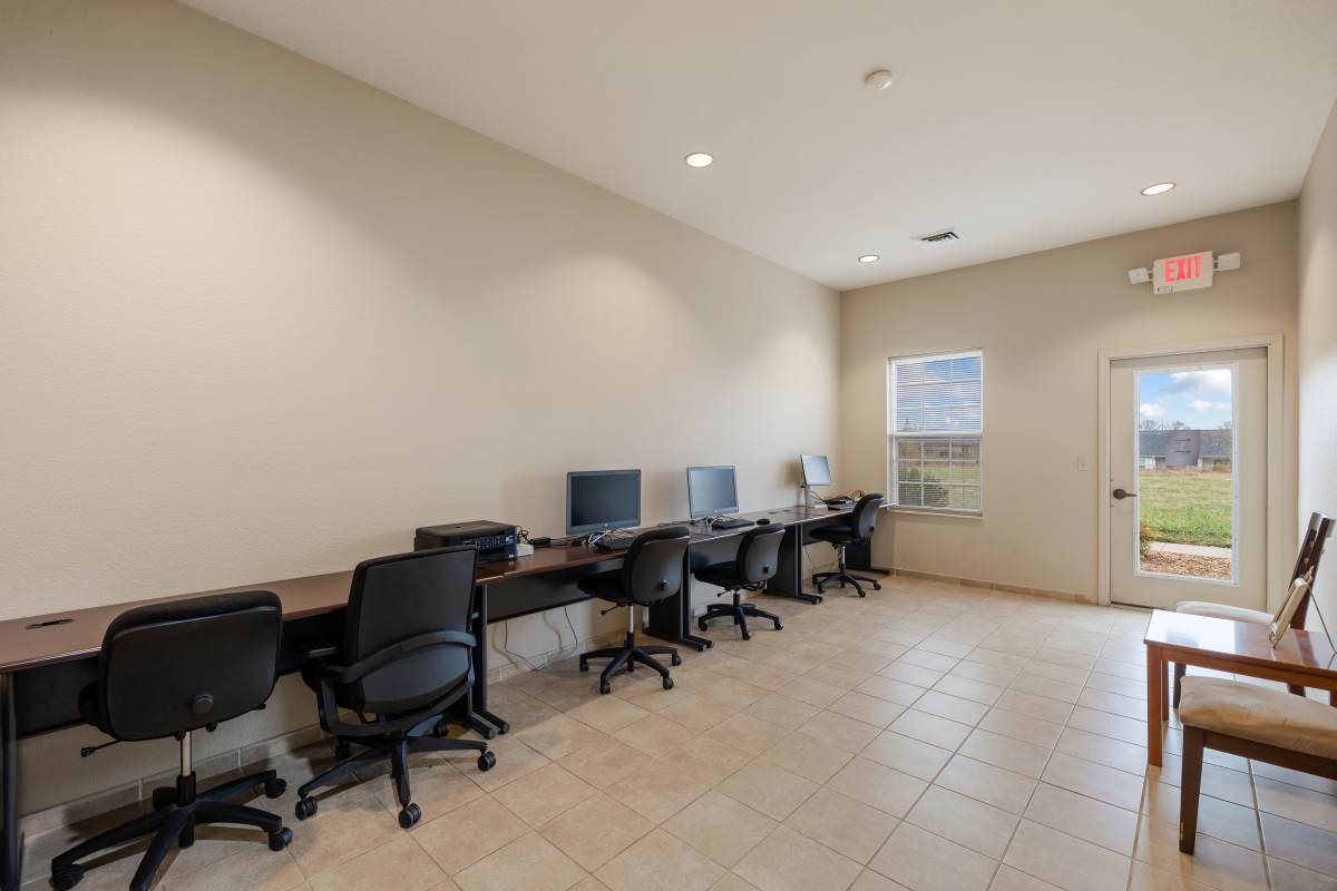 Business center with computers at Ozark Trails in Ozark, Missouri 