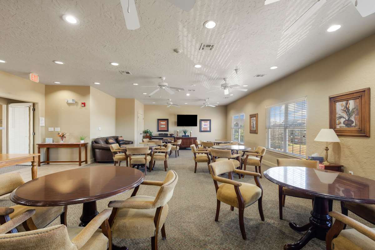 Clubhouse with its premium features at Villas At Copper Leaf in Nixa, Missouri