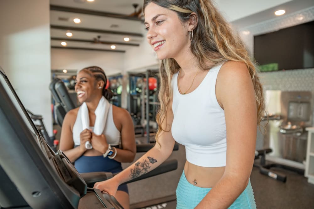 Resident's on treadmill at Ivy Row at South in Mobile, Alabama