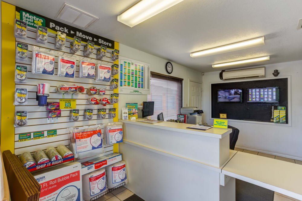 Supplies at Metro Self Storage in Lubbock, TX