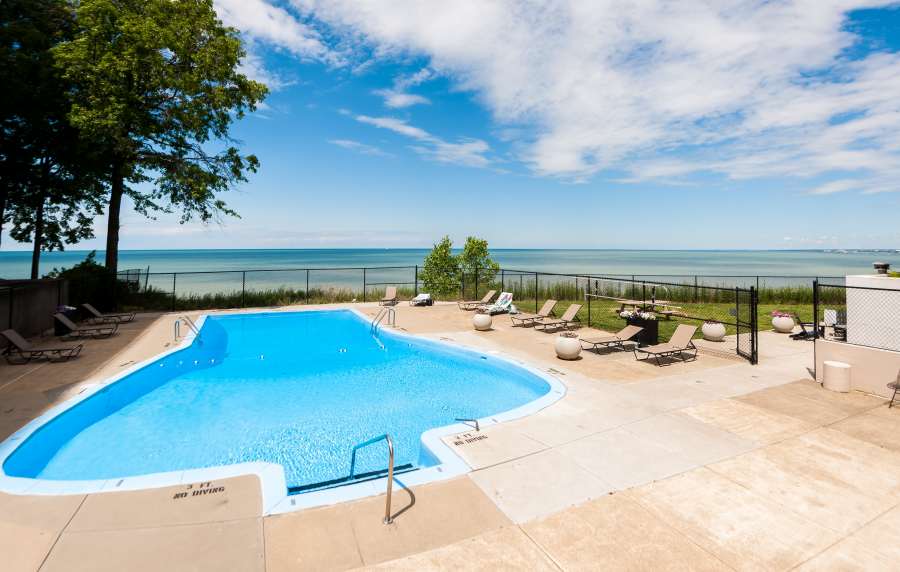 Swimming pool at 12000 Edgewater in Lakewood, Ohio