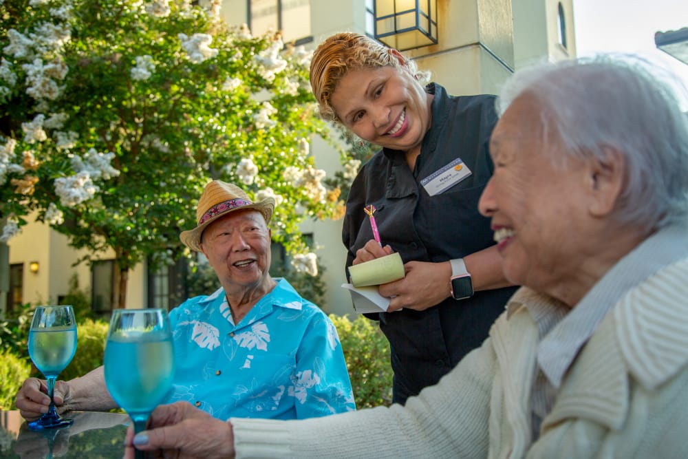 Residents enjoying Anytime Dining at The Pines