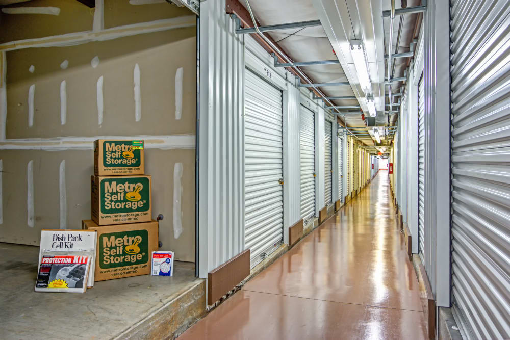 Open indoor unit at Metro Self Storage in Norcross, Georgia