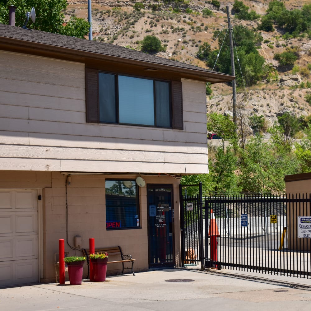 The front door at STOR-N-LOCK Self Storage in Salt Lake City, Utah