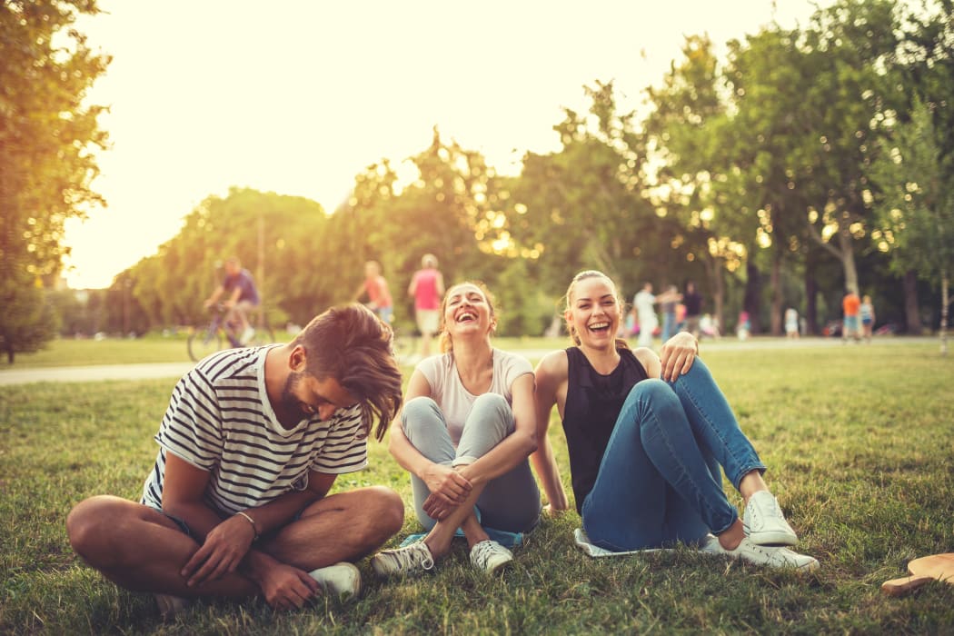 Friends at a park near Arbors of Pleasant Valley in Little Rock, Arkansas