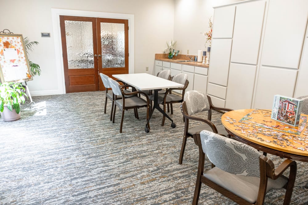 Community space at The Springs at Lancaster Village in Salem, Oregon