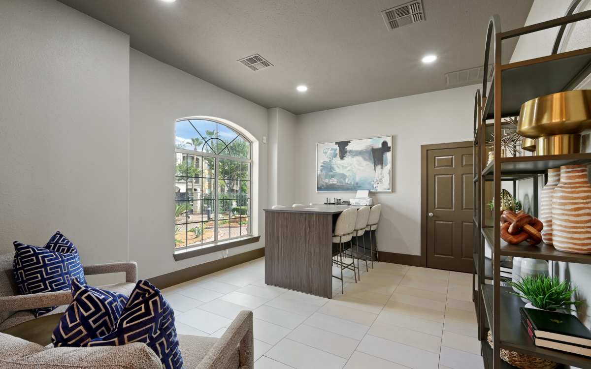 Community room at Florence in Houston, Texas