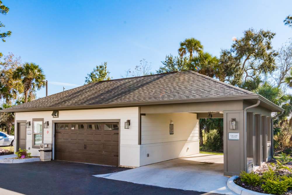 Charming garage entry at a stunning property in Sanford, Florida. The Walton in Sanford, Florida