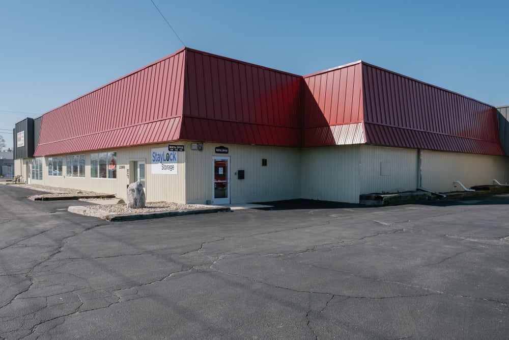 Entrance view of StayLock Storage in Benton Harbor, Michigan