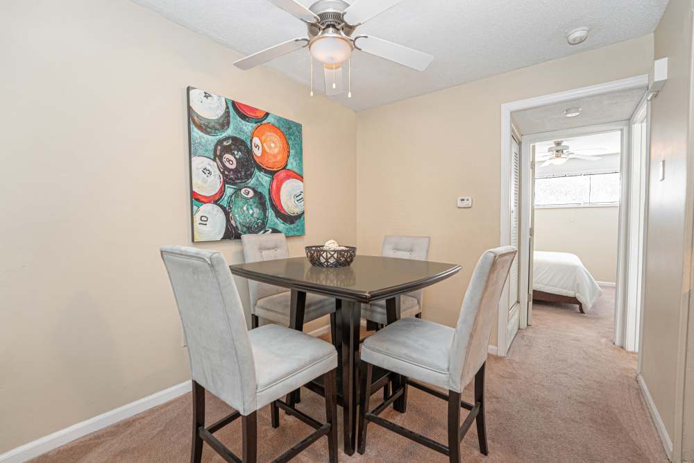 Dining room at Tiger Village in Columbia, Missouri