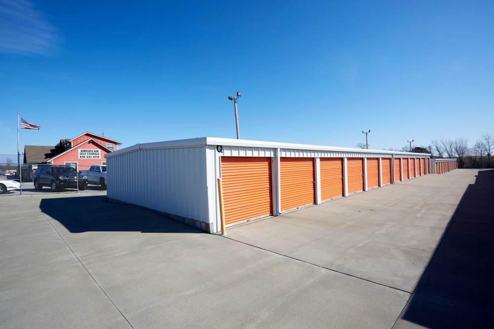 Storage units at American Self Storage in Raymore Missouri