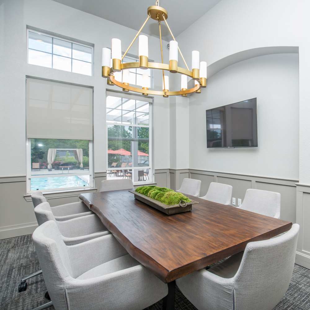 Living room with seating set up at Panorama at Arvada Ridge in Arvada,Colorado