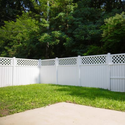 Fenced yard at North Severn Village in Annapolis, Maryland