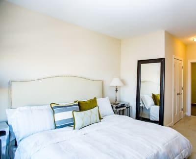 Spacious bedroom at Bedford Hall in Stamford, CT