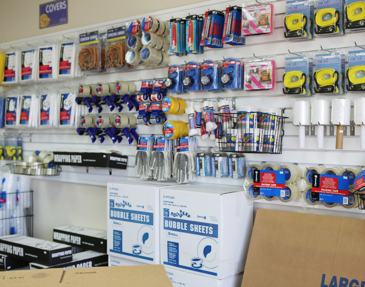 Packing and moving supplies for sale at StoreSmart Self-Storage in Spring Hill, Florida