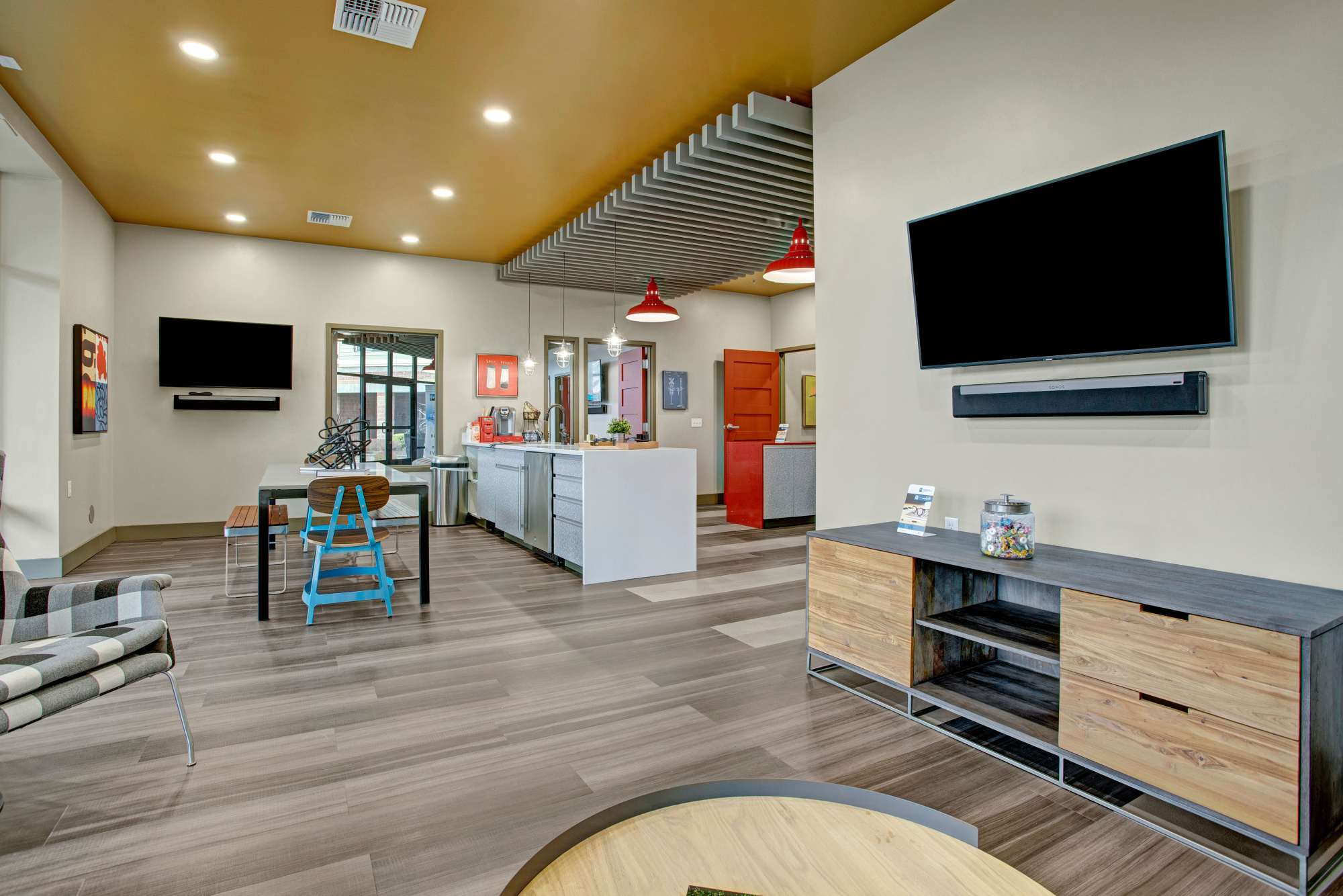 Clubhouse interiour at Trax at Dupont Station in Dupont, Washington