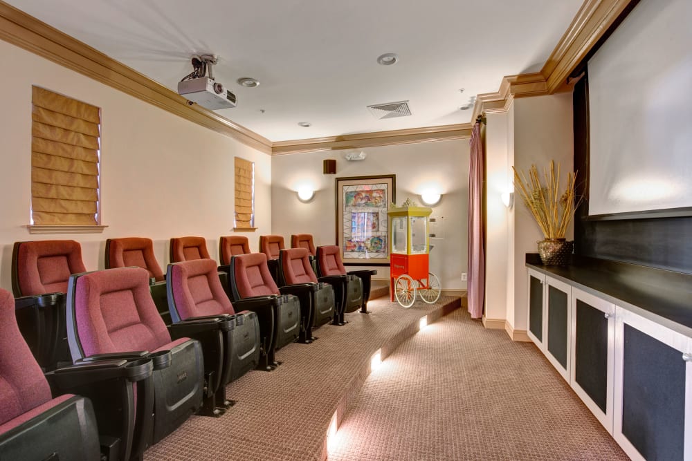 Private movie theater at Windsor Commons Apartments in Baltimore, Maryland