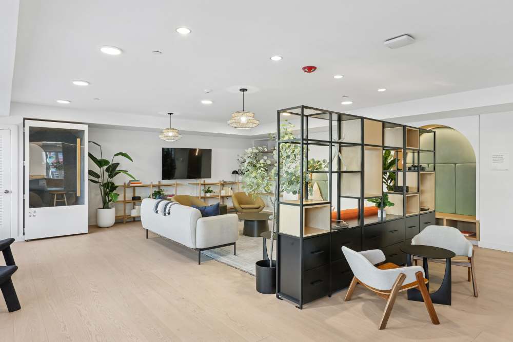 Clubhouse with television at Mily on Green in Philadelphia, Pennsylvania