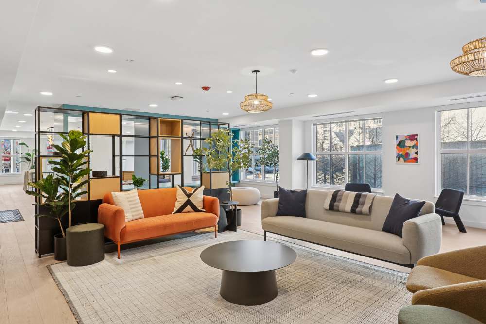 Lounge seating for community at Mily on Green in Philadelphia, Pennsylvania