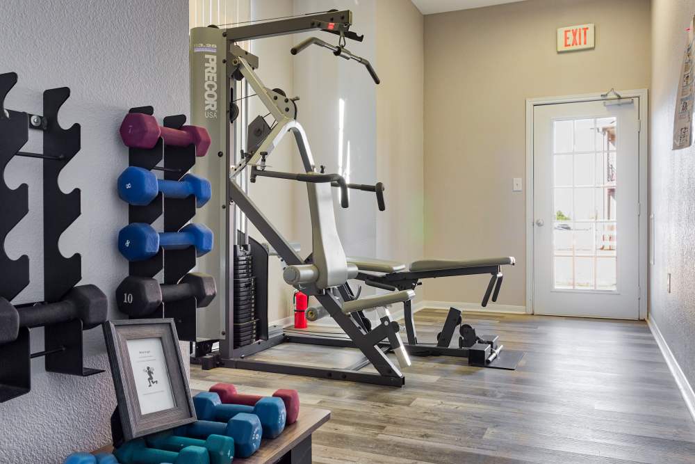 Fitness center at Autumn Brook Apartments in Chickasha, Oklahoma