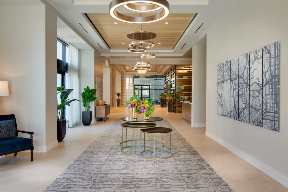 Welcome area and reception at Sage Glendale in Glendale, California