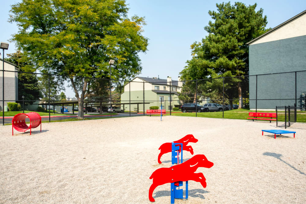 Have fun with your furry friend in the dog park at Royal Farms Apartments in Salt Lake City, Utah