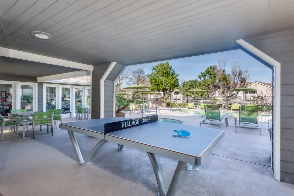 Ping Pong Table Poolside at Village Oaks in Chino Hills, California