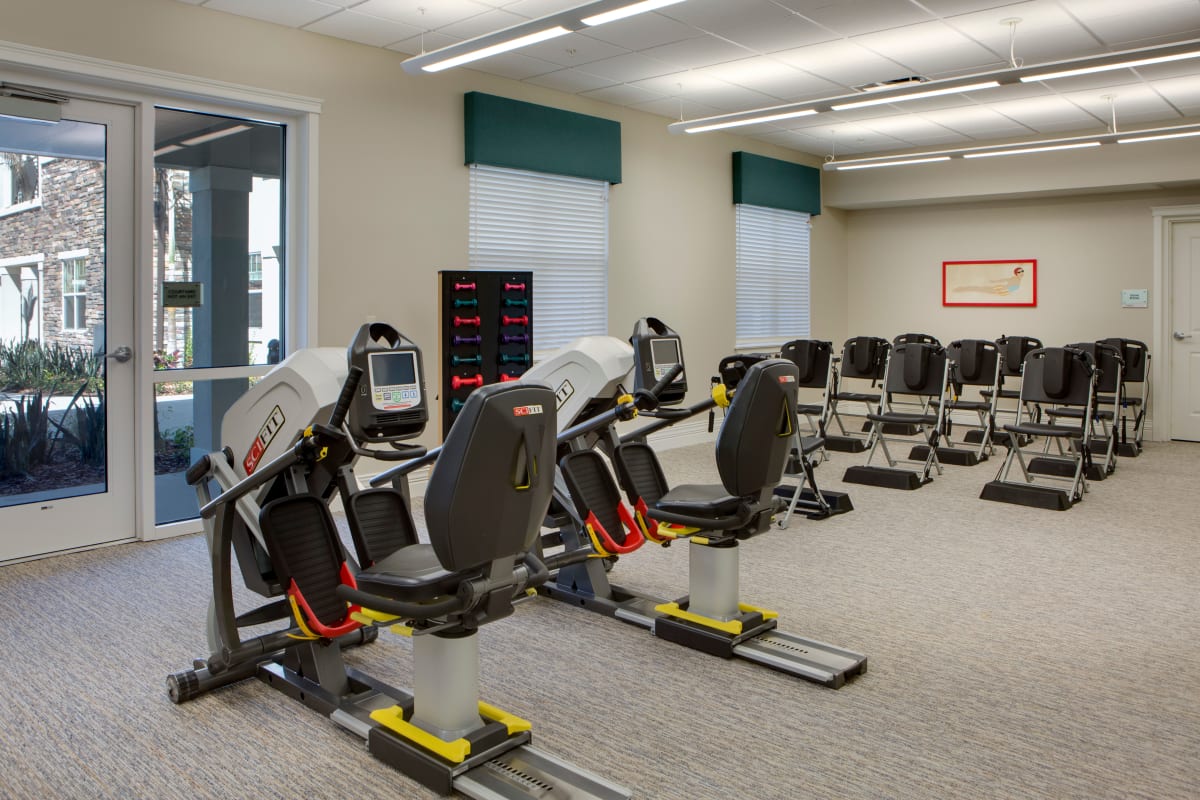 Physical Therapy & Massage room at Beach House Assisted Living & Memory Care at Wiregrass Ranch in Wesley Chapel, Florida