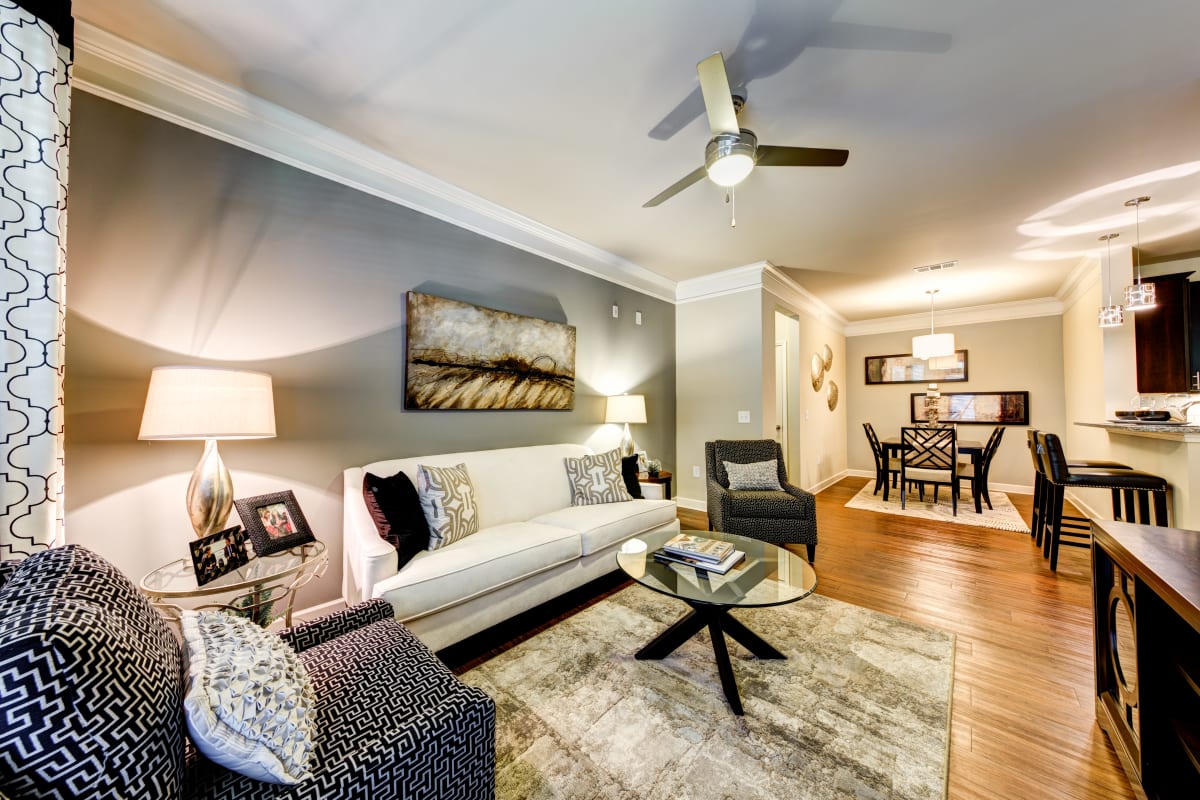 Well decorated living space at a property owned by CWS Apartment Homes in Austin, Texas